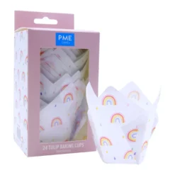 Tulpen Backförmchen Rainbow - Regenbogen 24 Stück
