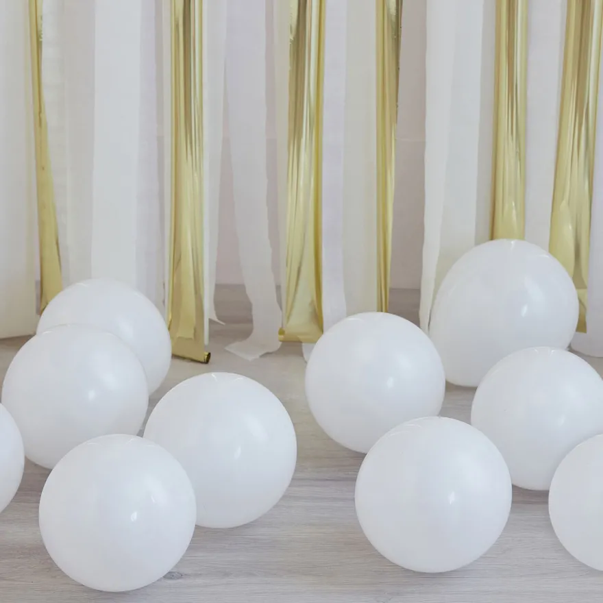 Umweltfreundliche Luftballons - 40 Stück Weiß