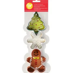 Wilton Ausstecher - Lebkuchenmann Schneeflocke & Tannenbaum