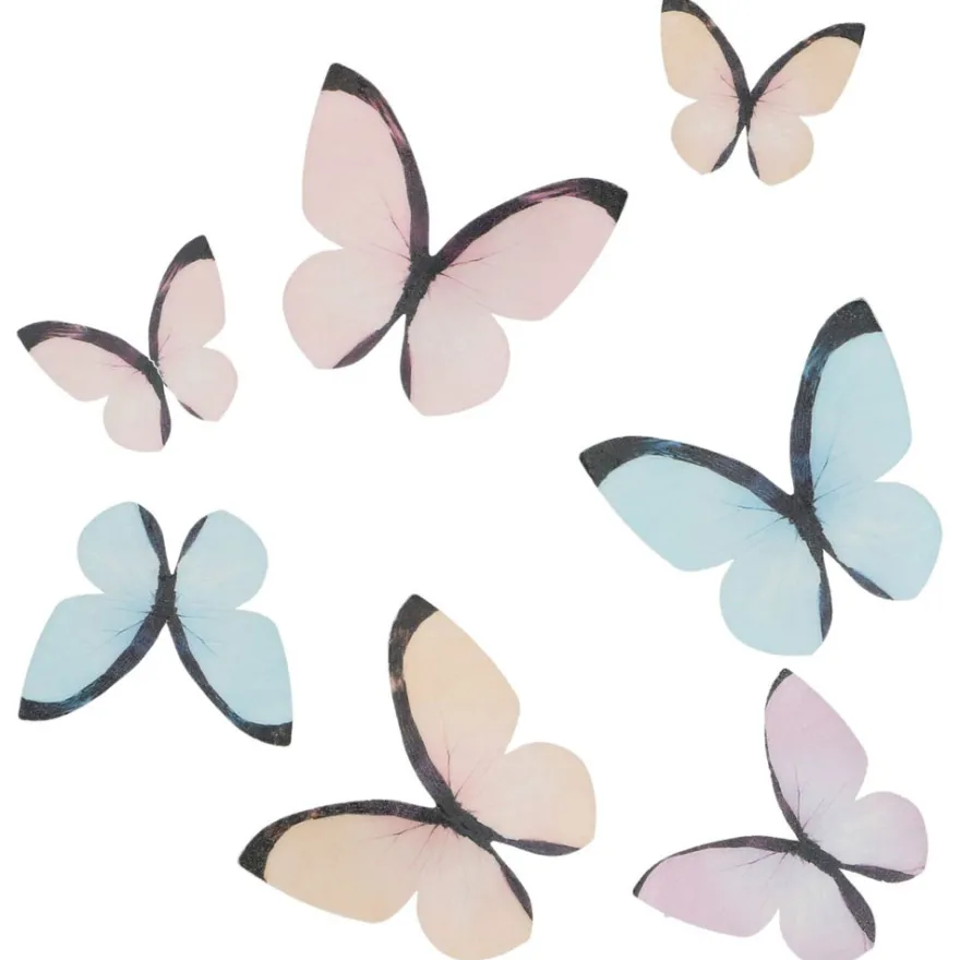 Wilton Esspapier Schmetterlinge Pastell 8 Stück