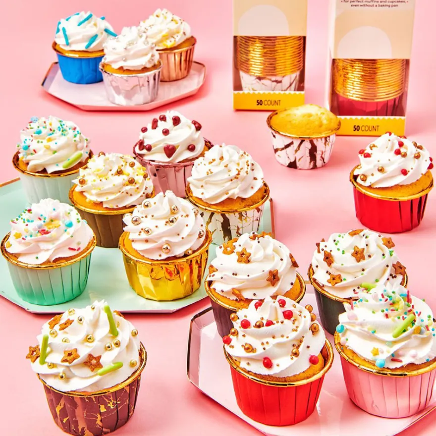 Wilton stabile Muffinförmchen Rose Metallic 50 Stück