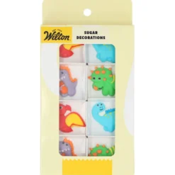 Wilton Zuckerdekoration Happy Dinos 8 Stück