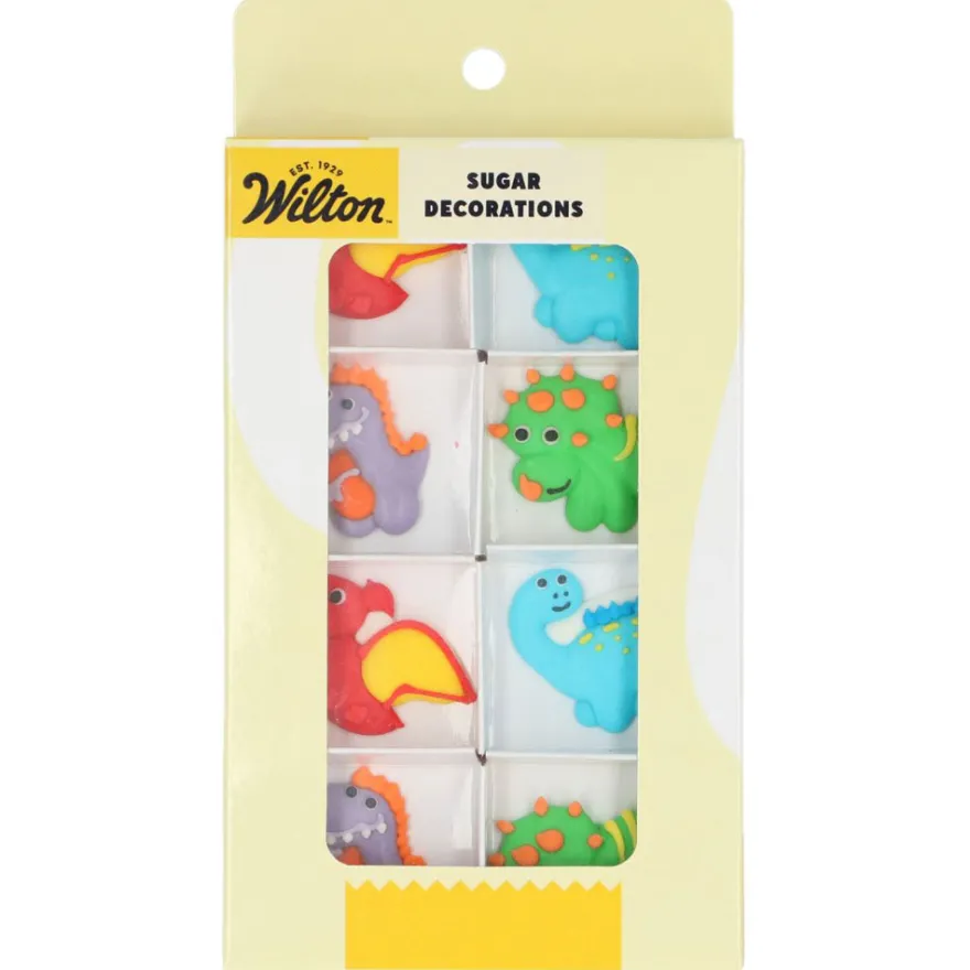 Wilton Zuckerdekoration Happy Dinos 8 Stück