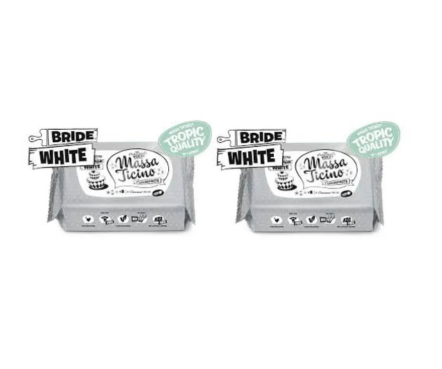 2 x 1 Kg Massa Ticino Tropic Rollfondant – Bride White
