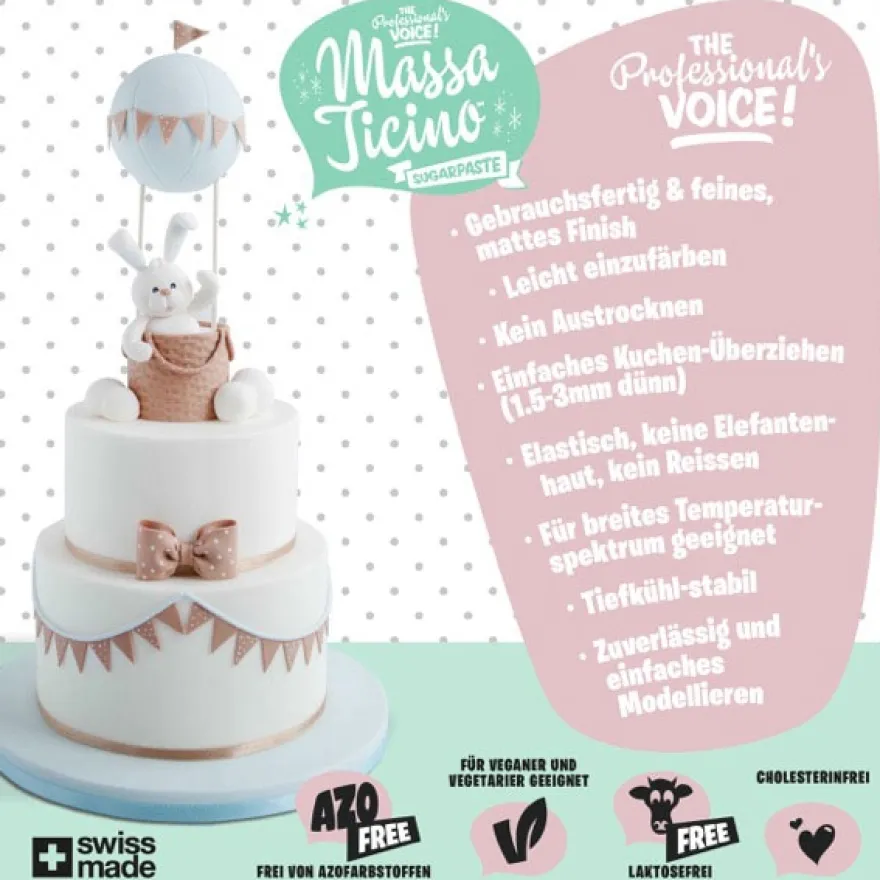 2 x 1 Kg Massa Ticino Tropic Rollfondant – Bride White