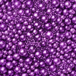 Zuckerperlen metallic Violett Mix - 3,5,7,10mm